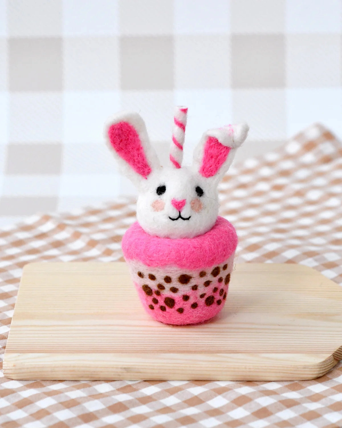 Sale Felt Bunny Boba Bubble Tea Drink