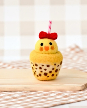 Sale Felt Chick Boba Bubble Tea Drink