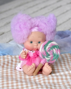Sale Felt Colorful Pink and Green Swirl Lollipop