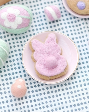 Sale Felt Pink Easter Bunny Cookie