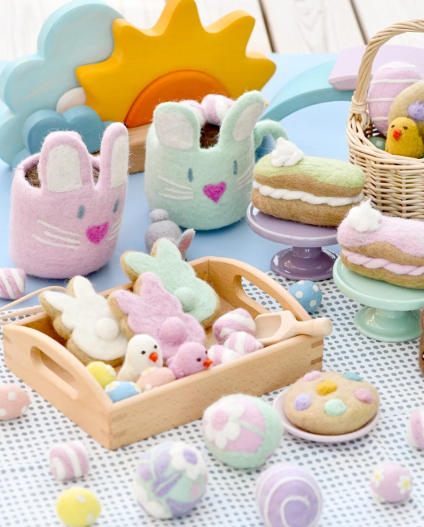 Sale Felt Pink Easter Bunny Cookie