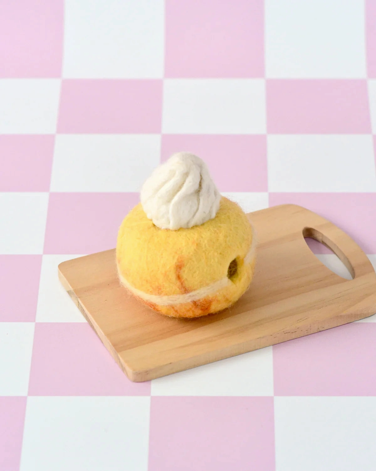 Sale Felt Salted Caramel Donut with Cream Topping