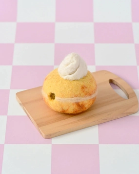 Sale Felt Salted Caramel Donut with Cream Topping