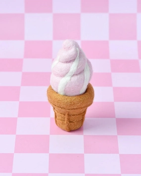 Sale Felt Strawberry Soft Serve Ice Cream