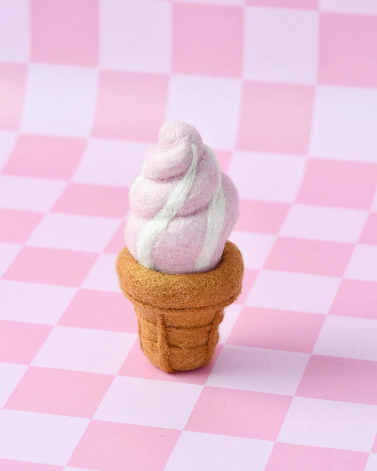 Sale Felt Strawberry Soft Serve Ice Cream