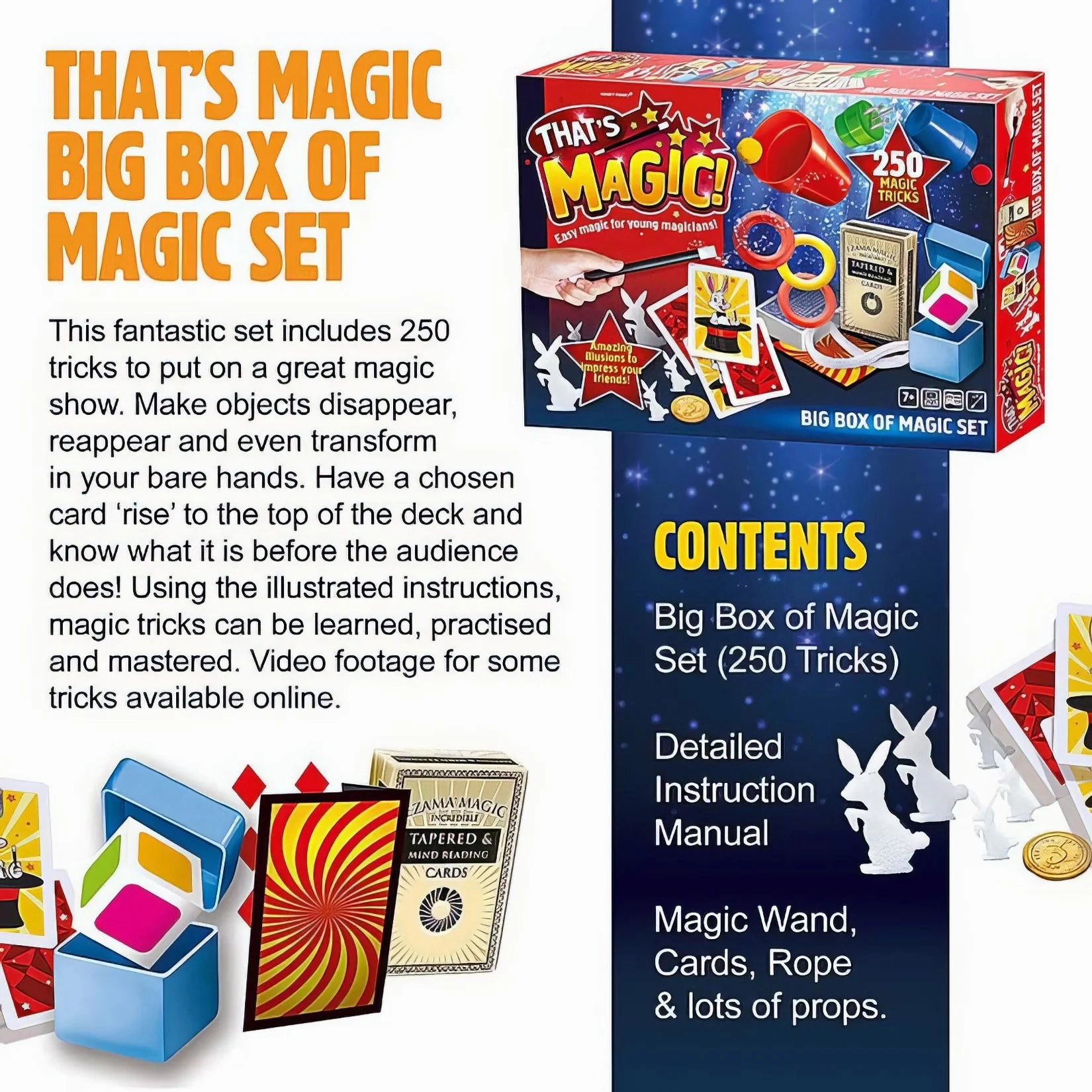 Science Mad Big Box of Magic Set (250 Tricks)