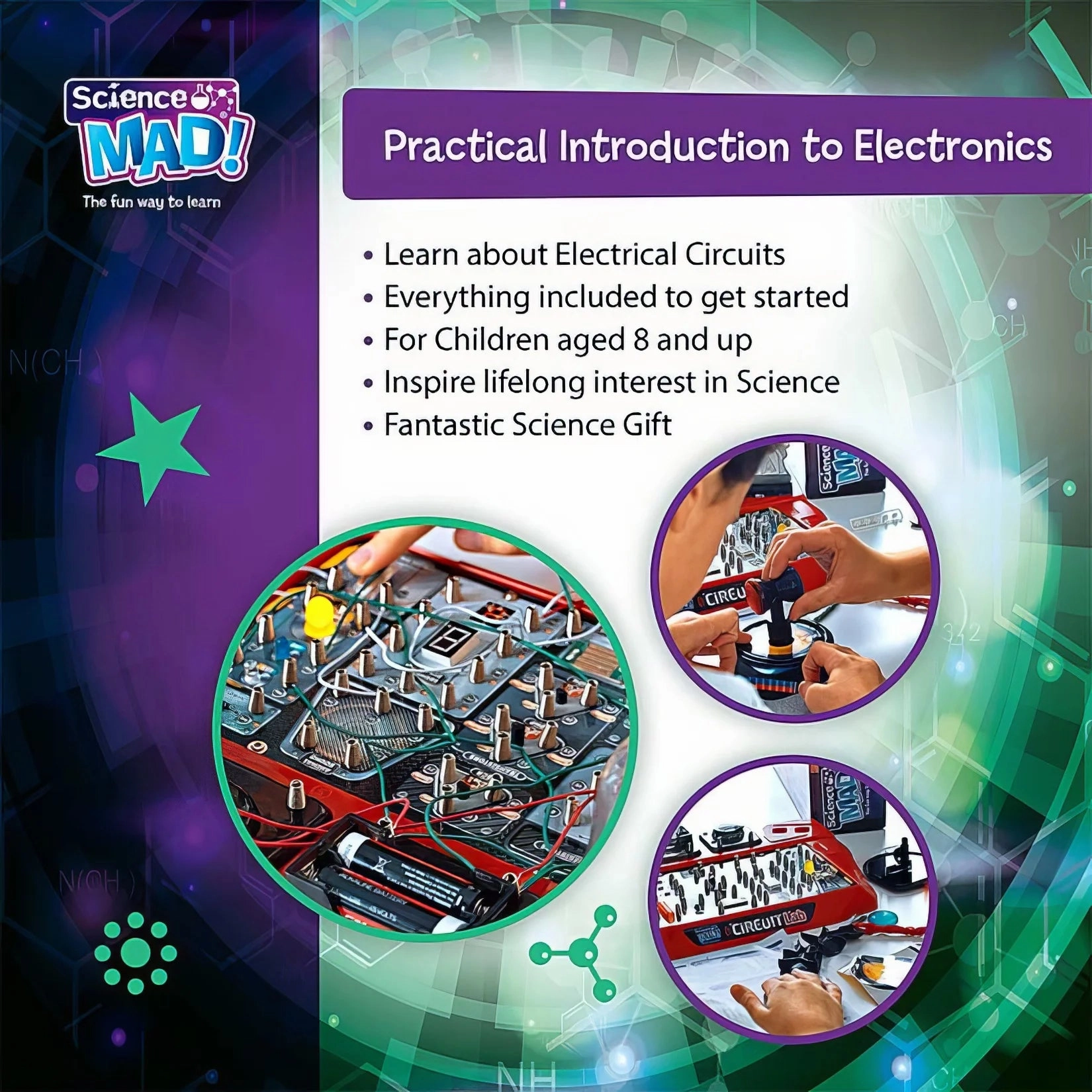 Science Mad Circuit Lab Kit with 50  Experiments