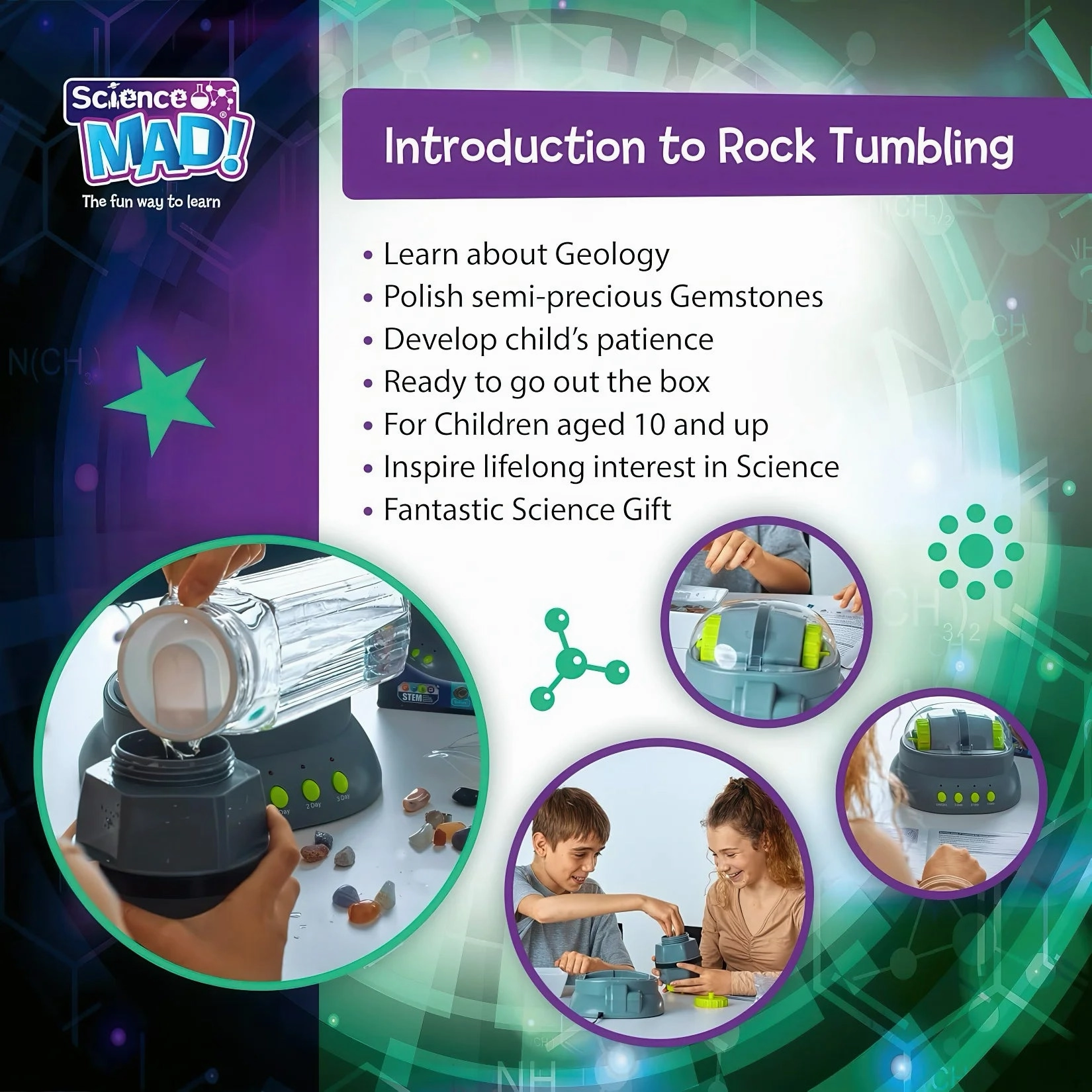 Science Mad Rock Tumbler Machine