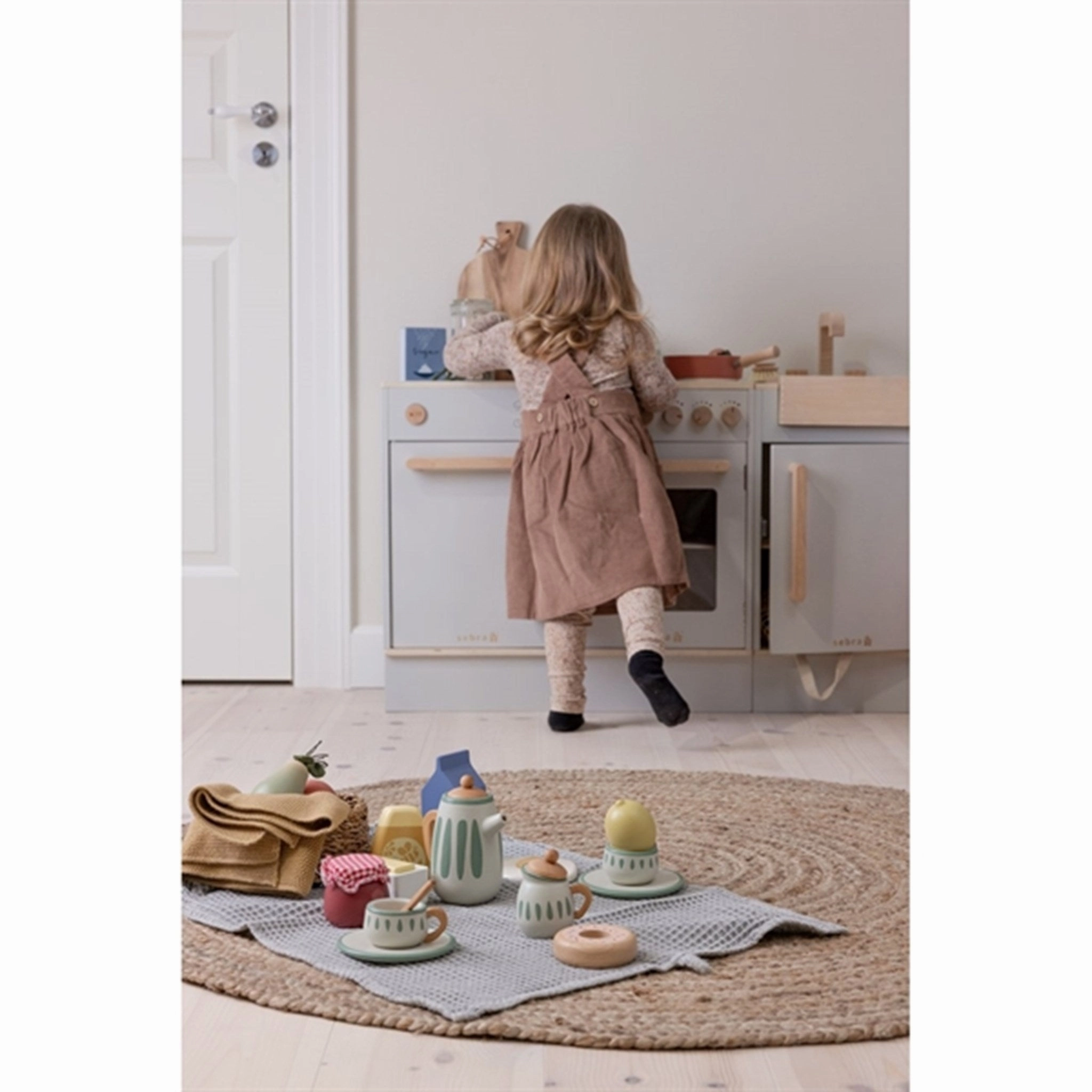 Sebra Tea Set Classic White/Sage