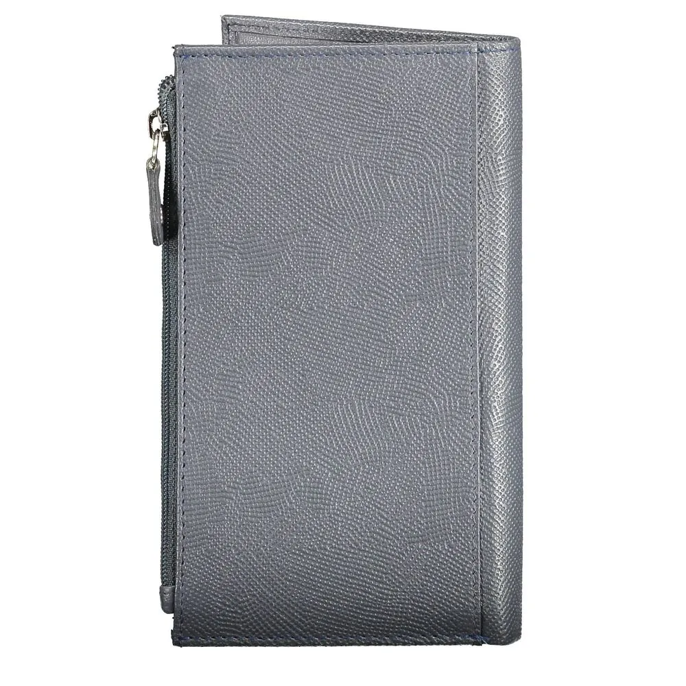 Sergio Tacchini Blue Leather Men Wallet