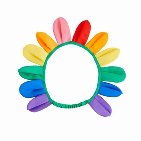 Silk Rainbow Petal Crown