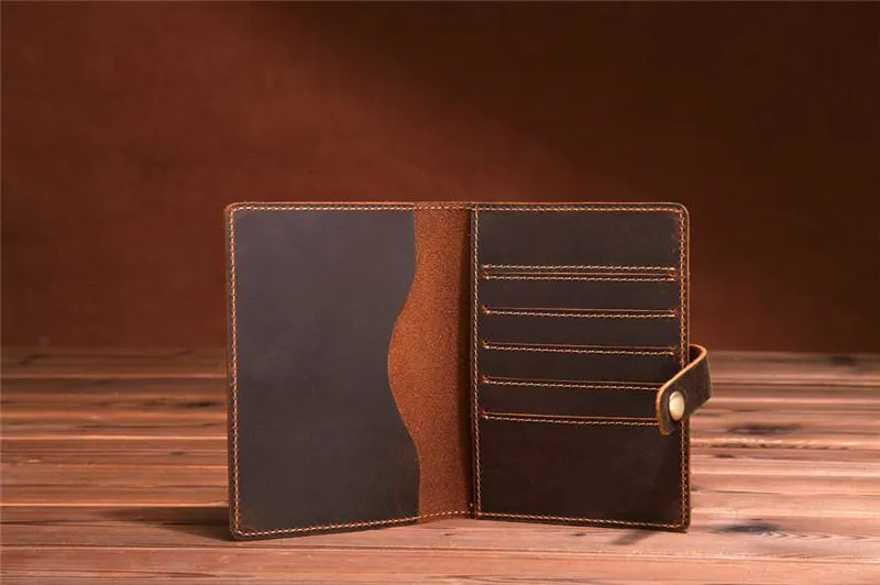 Slim Mens Small Bifold Travel Wallet billfold Wallet Passport Wallet for Men