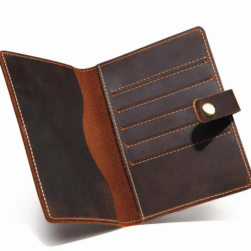 Slim Mens Small Bifold Travel Wallet billfold Wallet Passport Wallet for Men