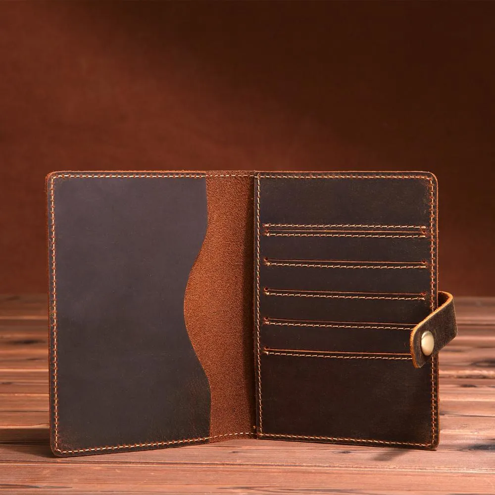 Slim Mens Small Bifold Travel Wallet billfold Wallet Passport Wallet for Men