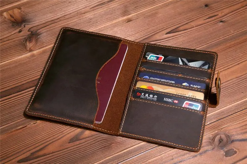 Slim Mens Small Bifold Travel Wallet billfold Wallet Passport Wallet for Men