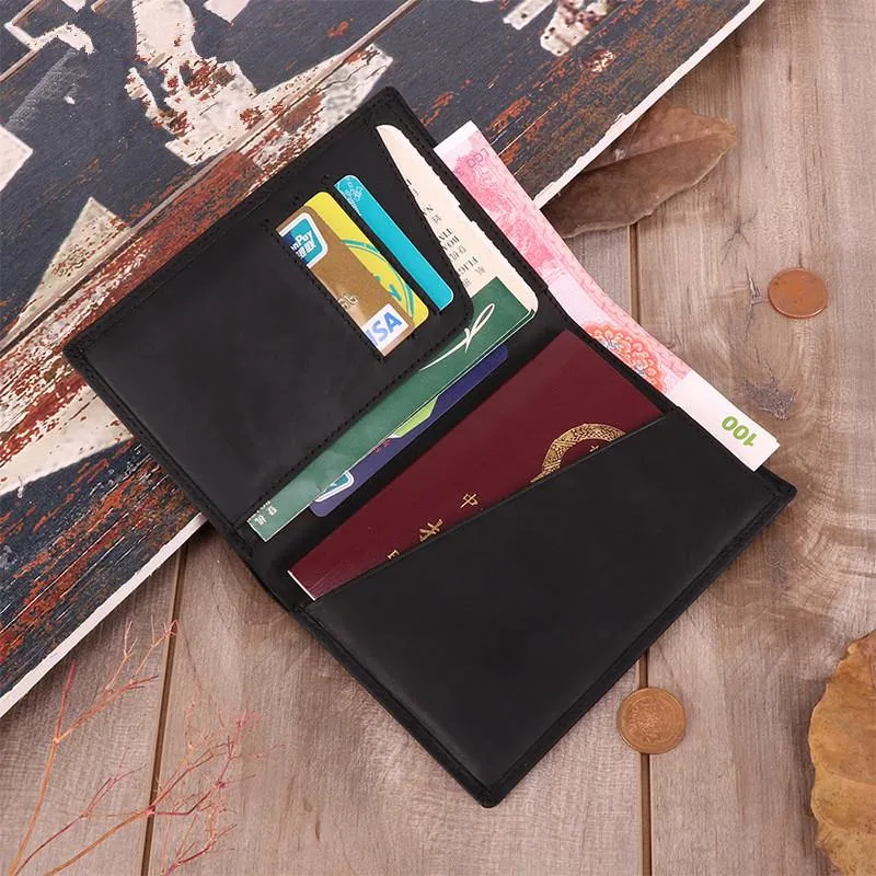 Slim RFID Men's Leather Bifold billfold Passport Wallet Travel Wallet Billfold Wallet For Men