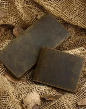 Slim Vintage MENS Leather Bifold Wallet Long and Small Wallet billfold Wallet for MEN