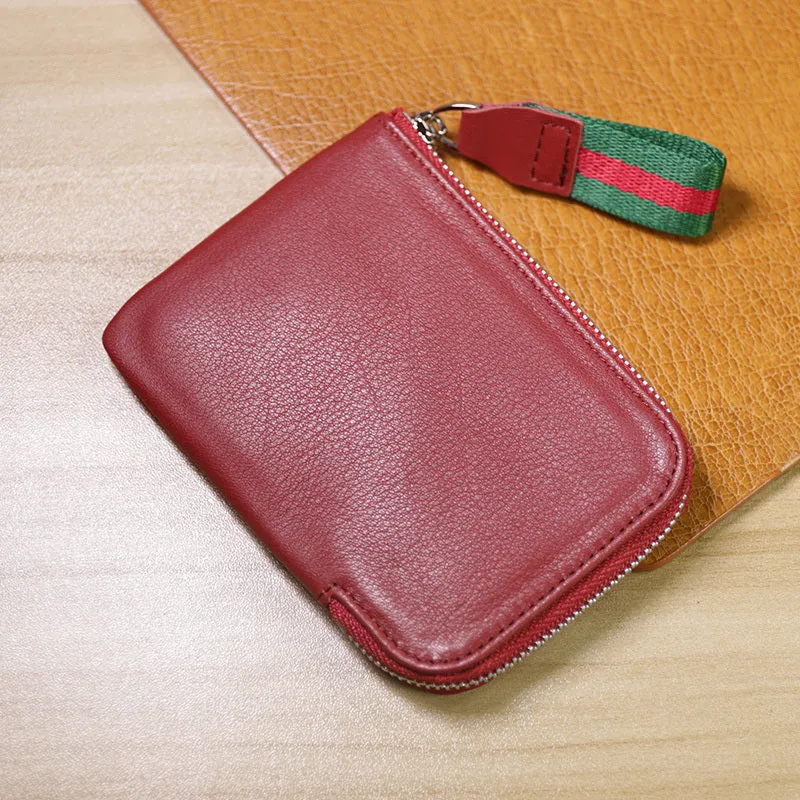 Slim Women Fluorescence Green Leather Billfold Wallet Small Zip Coin Wallets Zipper Change Wallets For Women