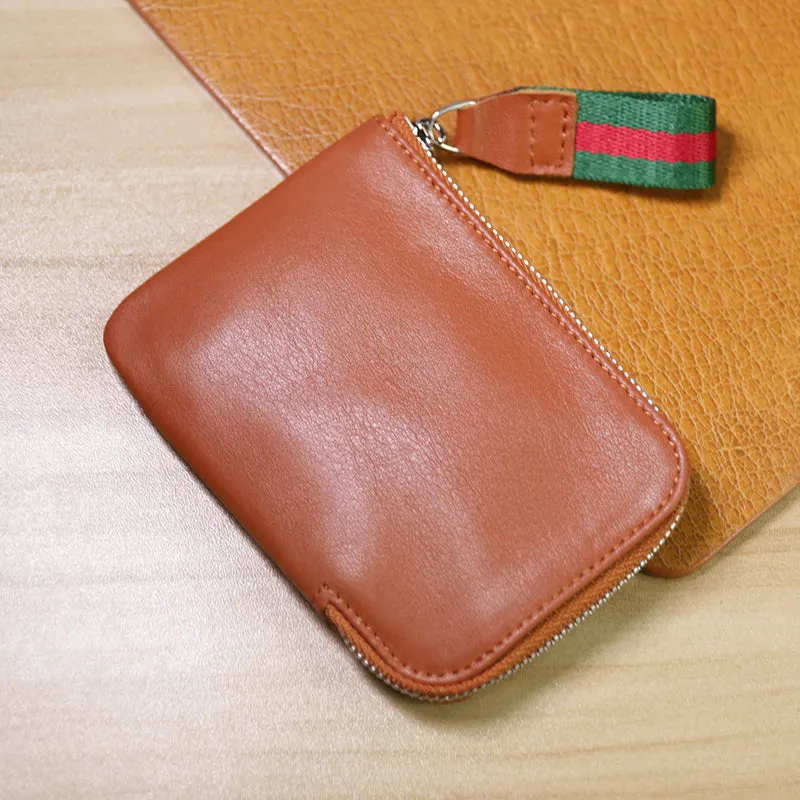 Slim Women Fluorescence Green Leather Billfold Wallet Small Zip Coin Wallets Zipper Change Wallets For Women