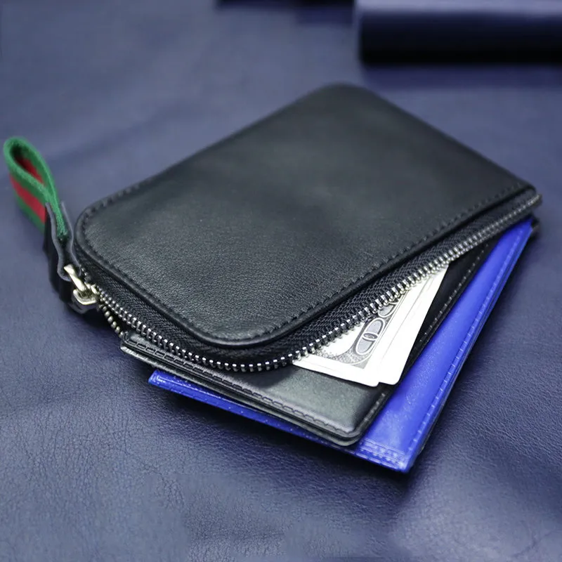 Slim Women Fluorescence Green Leather Billfold Wallet Small Zip Coin Wallets Zipper Change Wallets For Women