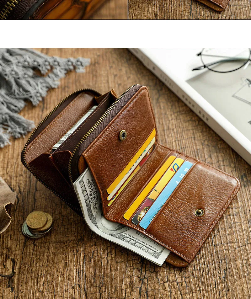Small Blue Leather Zip Wallet Crocodile Pattern Womens Zip Around Wallets Zipper Clutch Wallet for Women