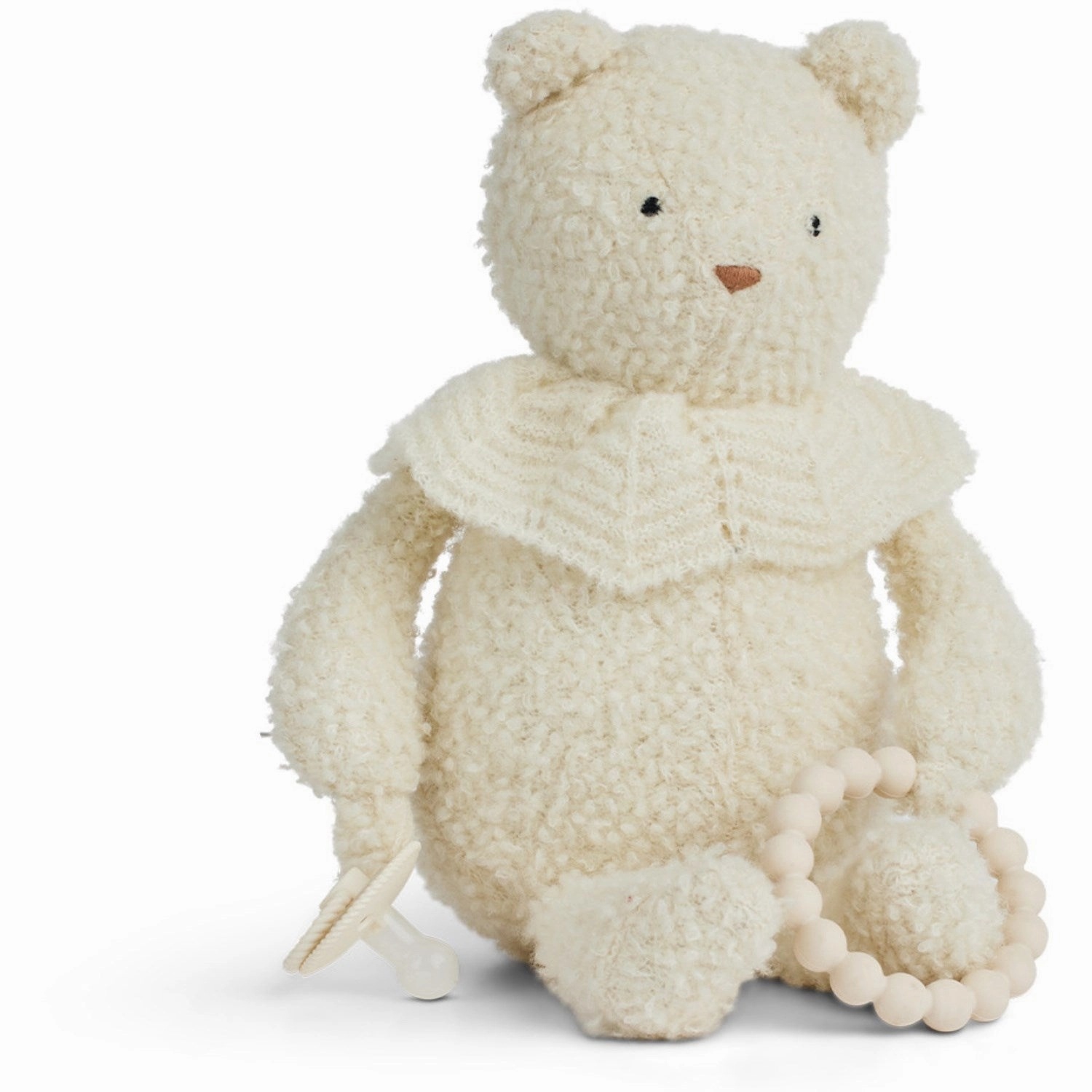 Smallstuff Off White Activity Bear Boucl Merino Wool