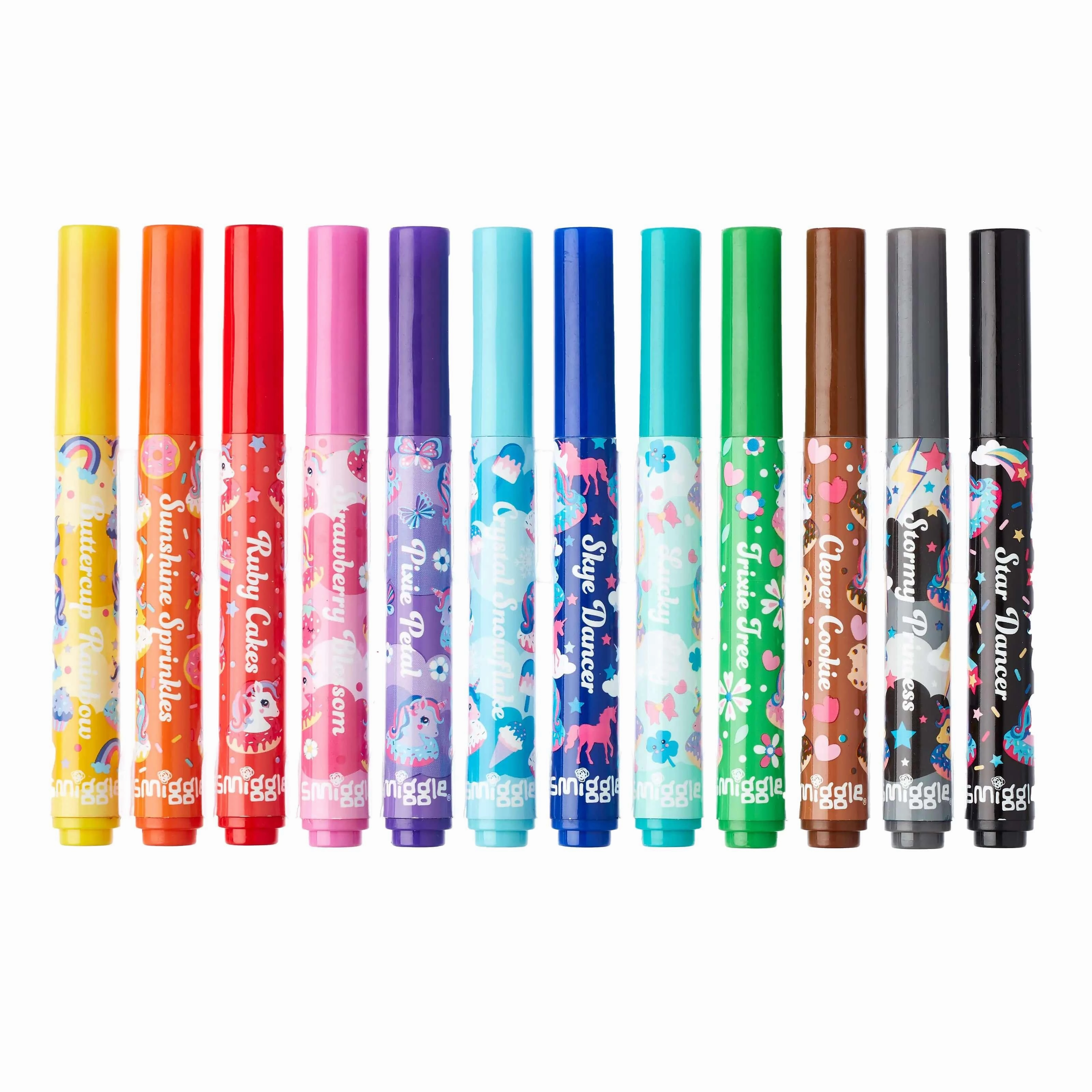 SMIGGLE 475037 Unicorn Universe Scented Markers Pack X12 Colour Mix