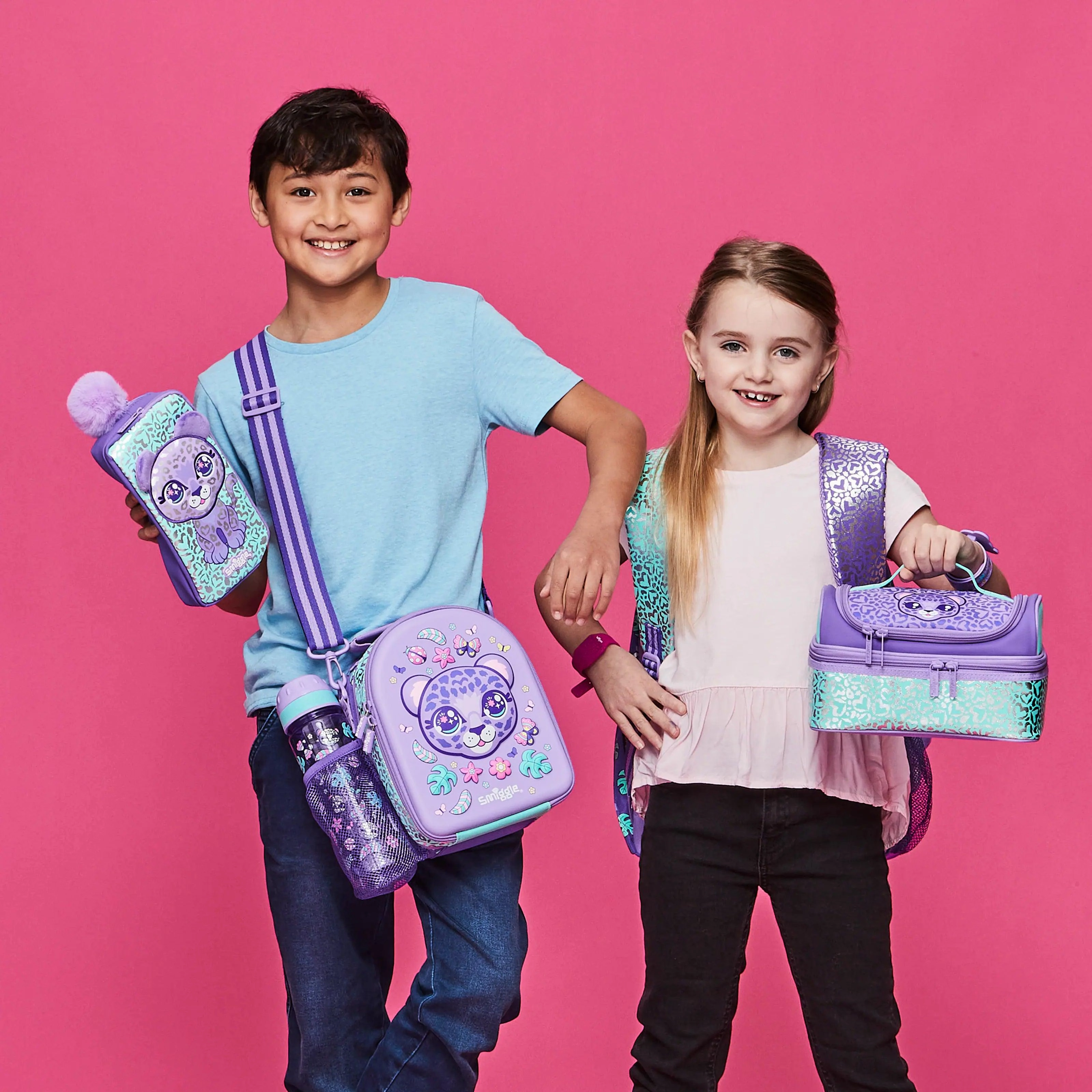 SMIGGLE Best Budz Hardtop Curve Lunchbox - Lilac