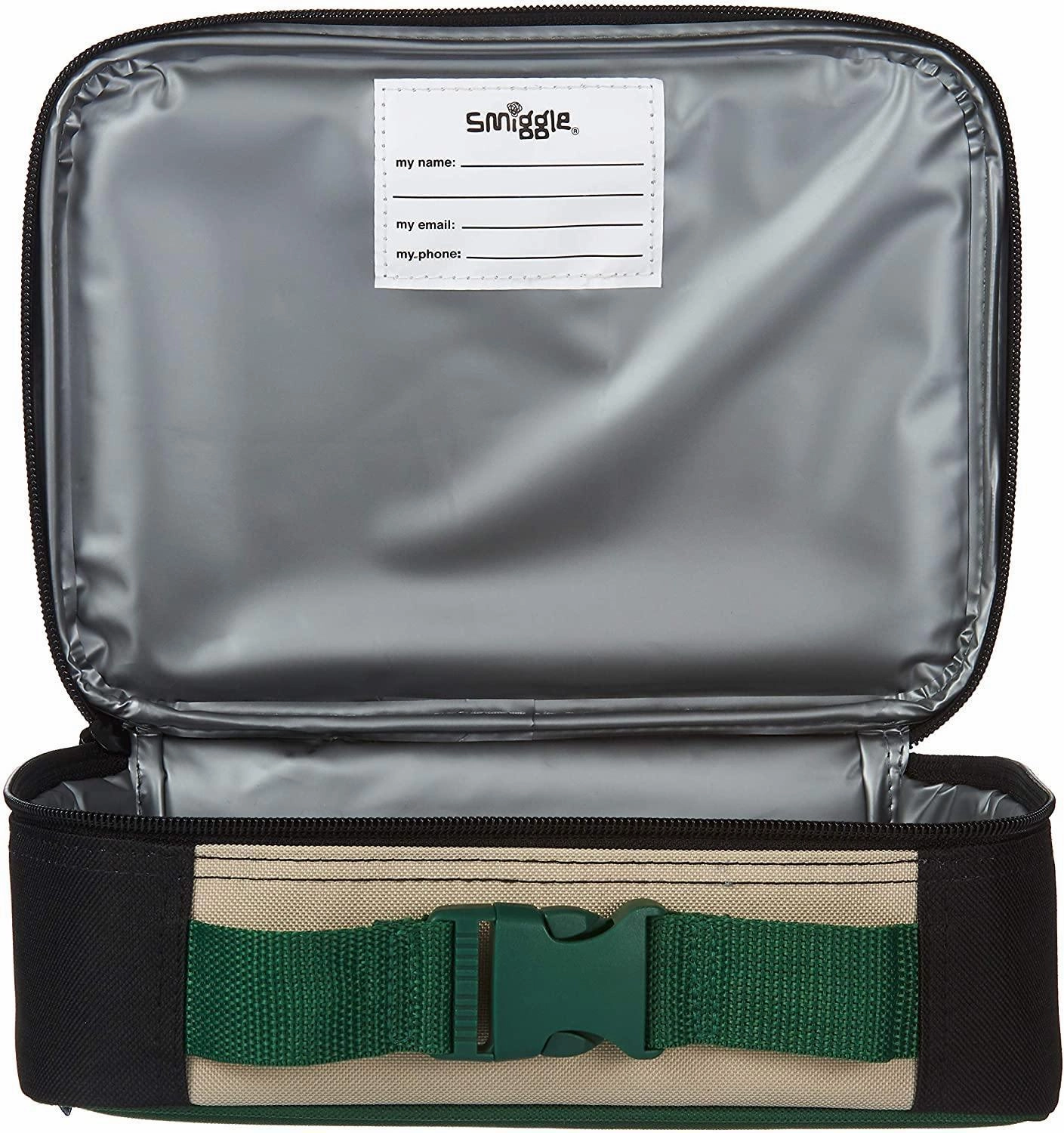 SMIGGLE Block Square Lunchbox Khaki