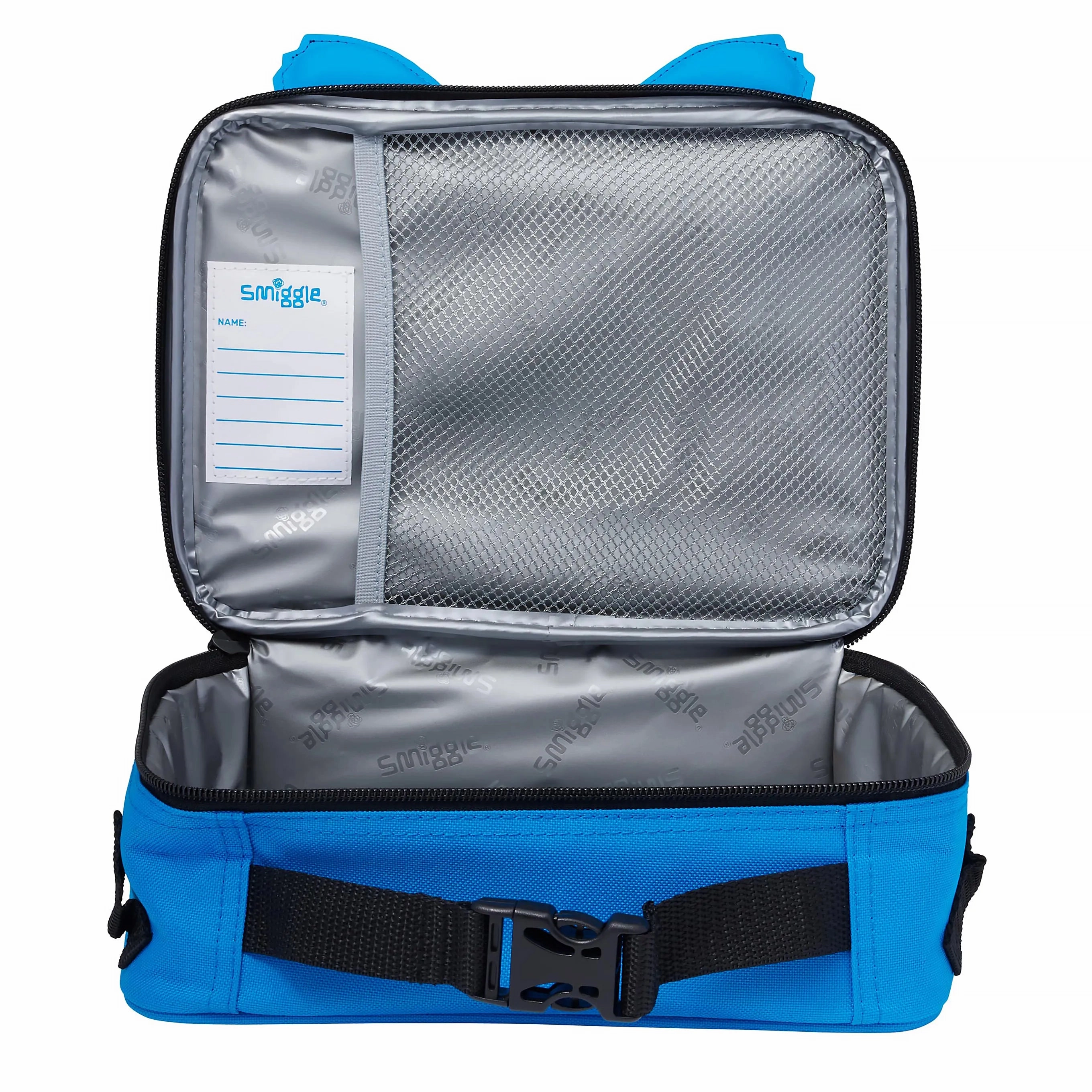 Smiggle Eclipse Oblong Attach Lunchbox - Mid Blue