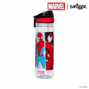 SMIGGLE Marvel Drink Up Plastic Bottle 650Ml - Black