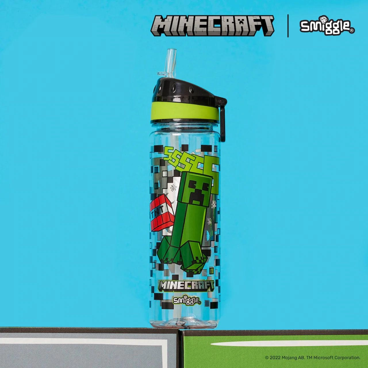 SMIGGLE Minecraft Drink Up Plastic Bottle 650Ml