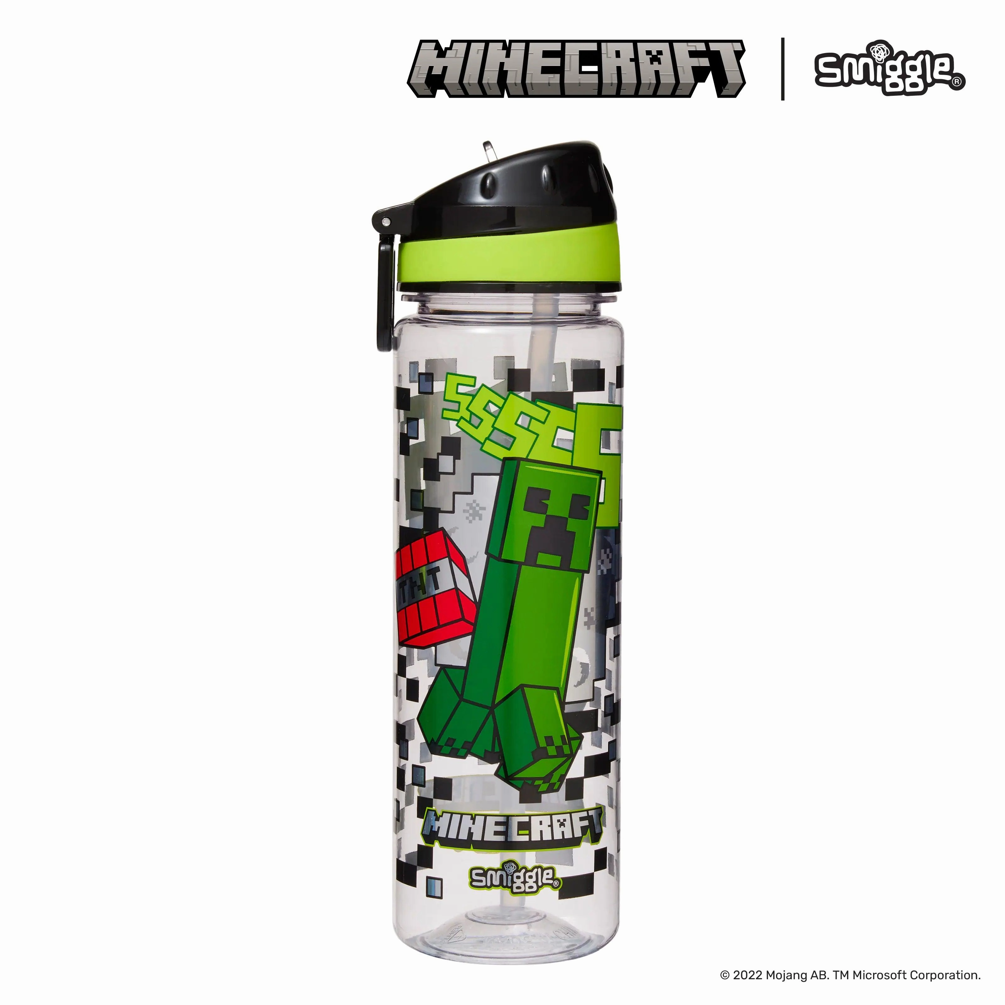SMIGGLE Minecraft Drink Up Plastic Bottle 650Ml