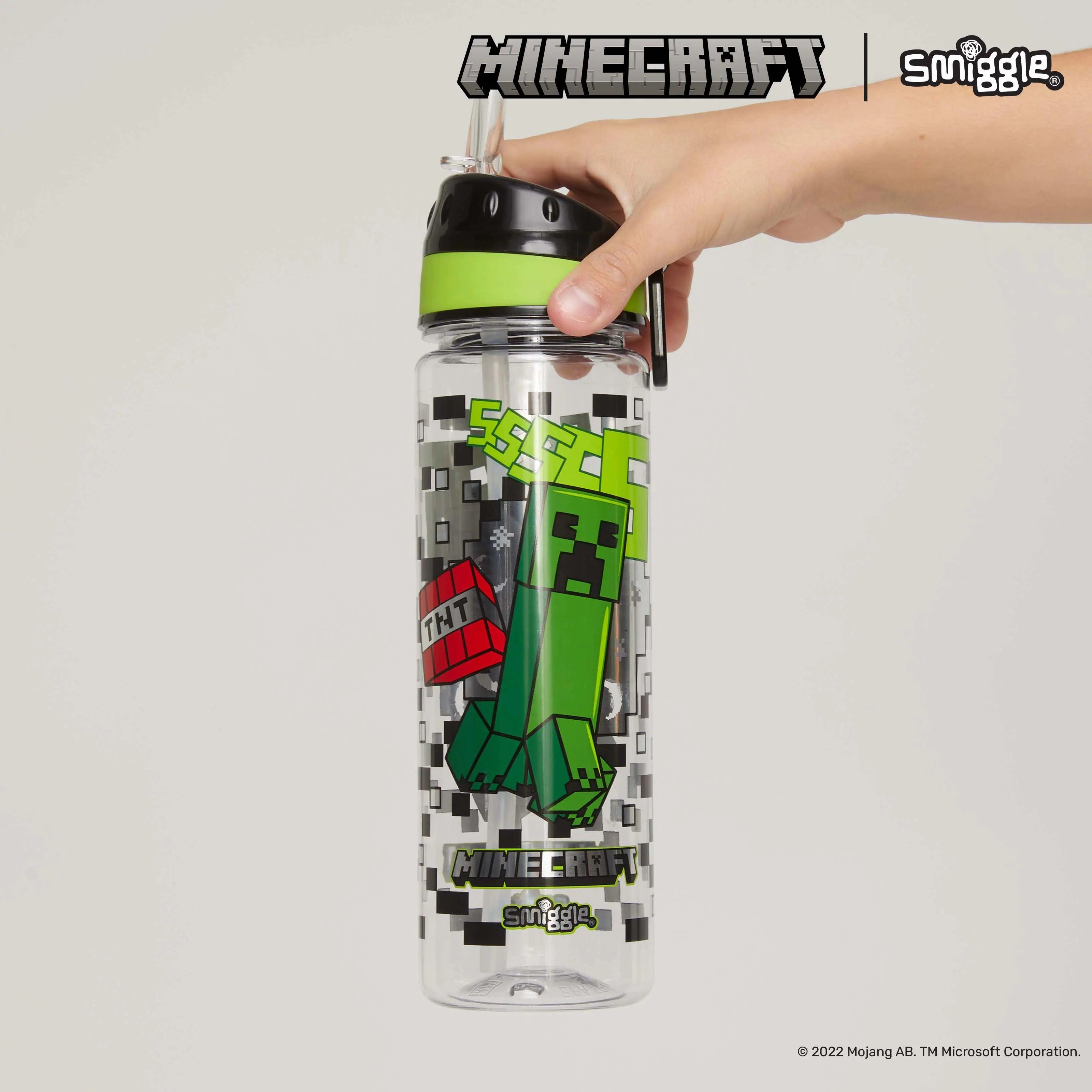 SMIGGLE Minecraft Drink Up Plastic Bottle 650Ml