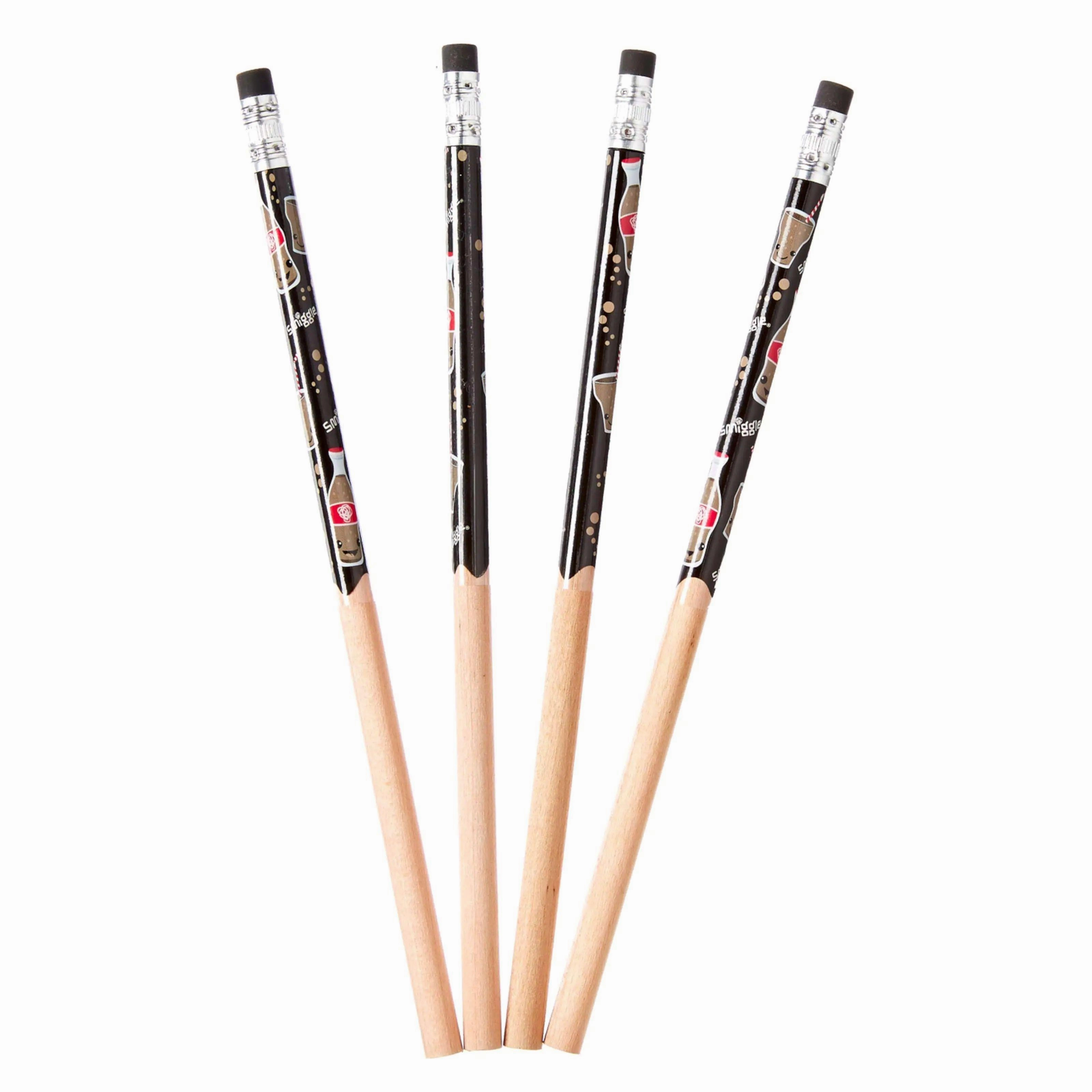 SMIGGLE Scented Pencil Pack x 4 Coca-Cola