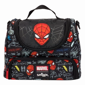 Smiggle Spider-Man Double Pocket Lunchbox With Strap