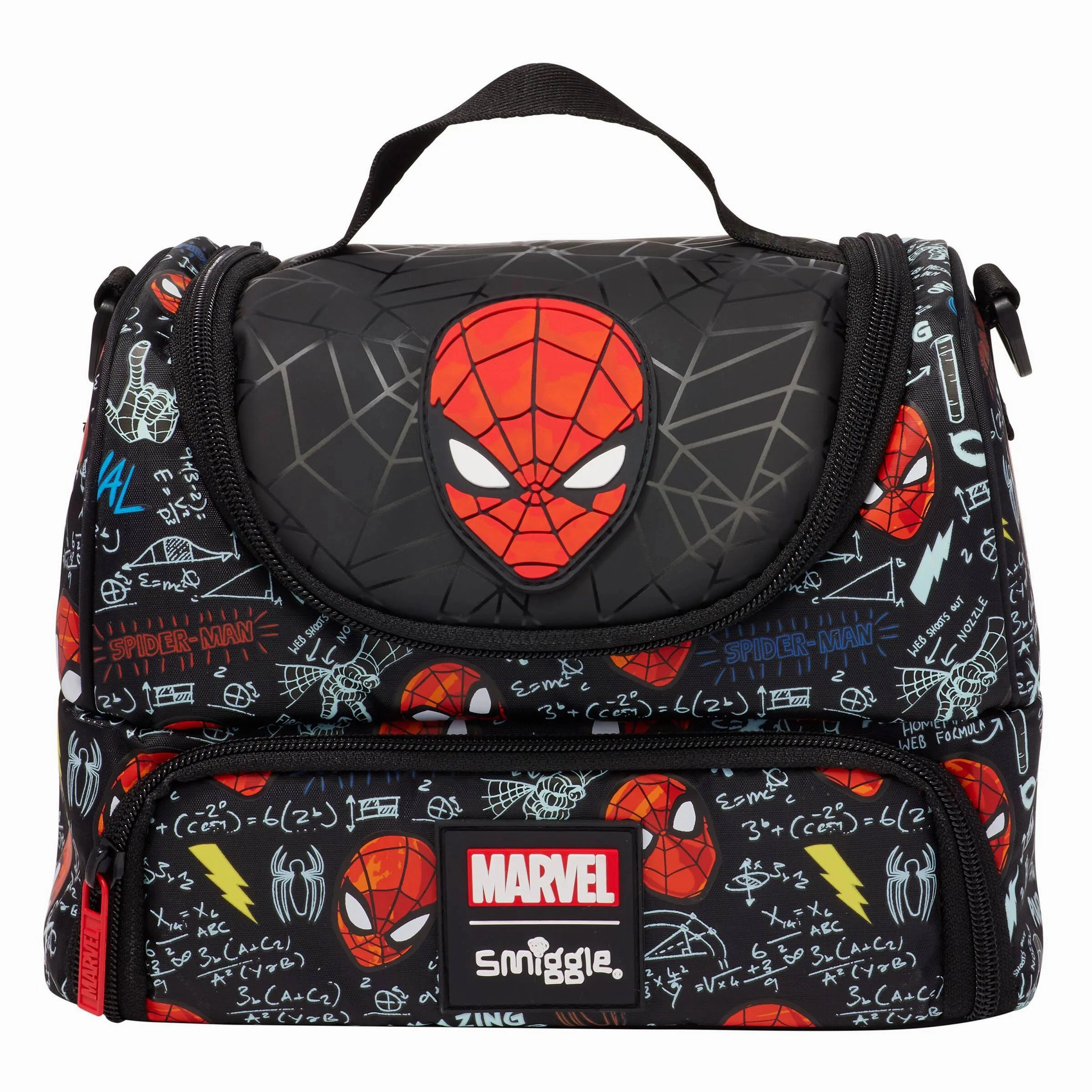Smiggle Spider-Man Double Pocket Lunchbox With Strap