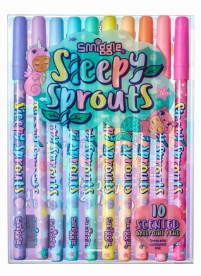 SMIGGLE Splash Sleepy Sprouts Scented Pen Pack x 10