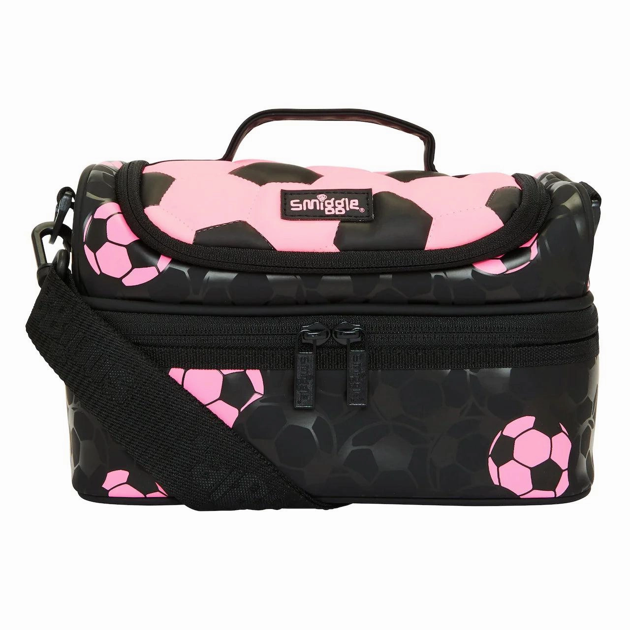 SMIGGLE Striker Double Decker Lunchbox With Strap - Pink