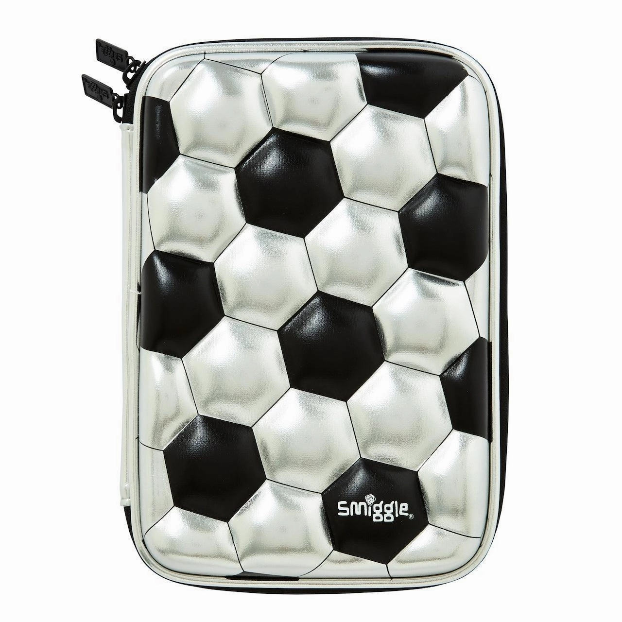 SMIGGLE Striker Hardtop Pencil Case - Silver
