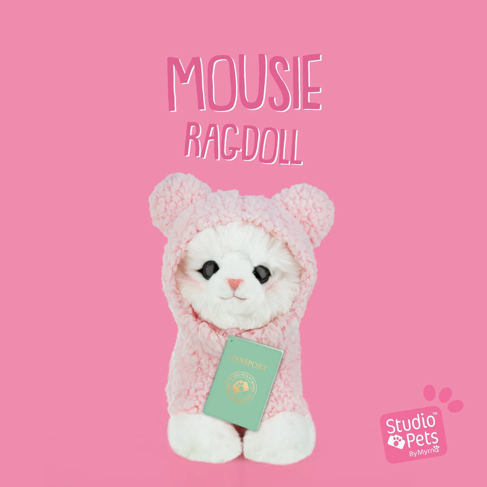 Studio Pets Mousie Ragdoll Kitten 16cm Plush