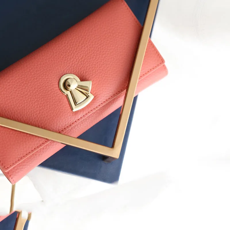 Stylish Leather Womens Bifold Long Wallet for Women Clutch Wallet