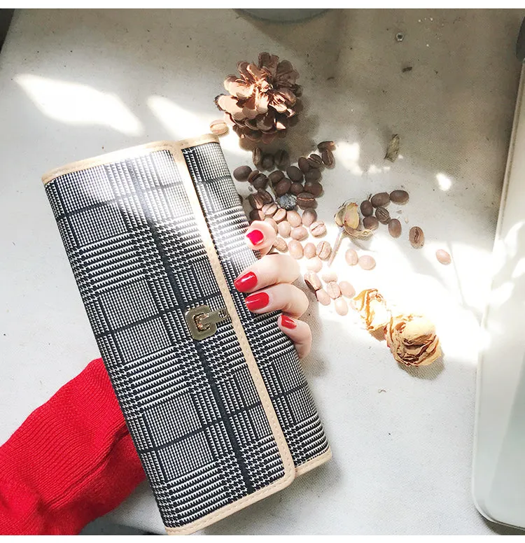 Stylish Leather Womens Long Wallet for Women Clutch Wallet
