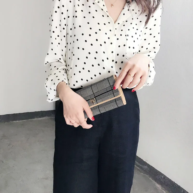 Stylish Leather Womens Long Wallet for Women Clutch Wallet
