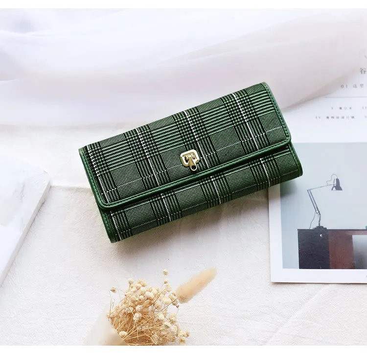 Stylish Leather Womens Long Wallet for Women Clutch Wallet