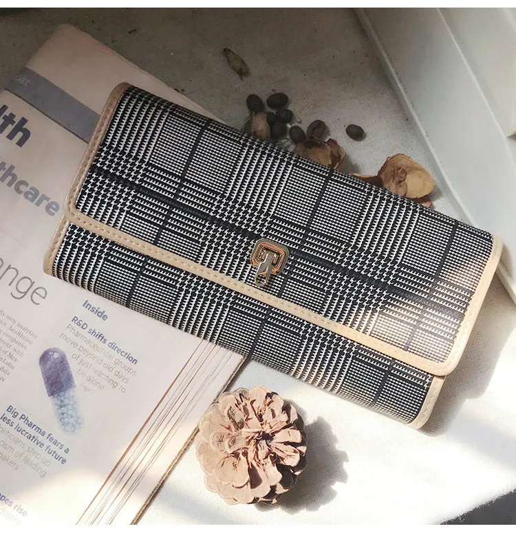 Stylish Leather Womens Long Wallet for Women Clutch Wallet