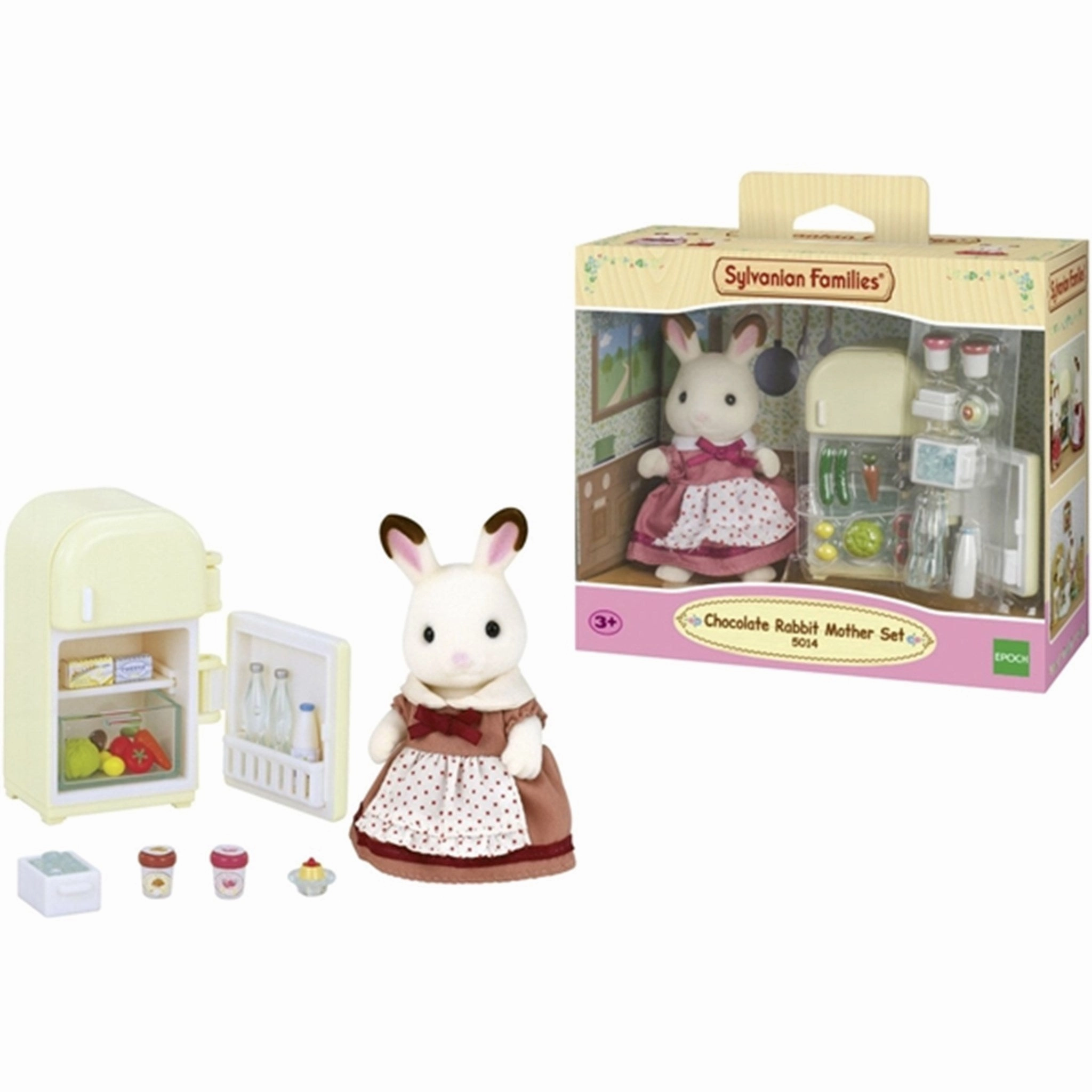 Sylvanian Families Chocolate Rabbit Mother Set (Fridge)