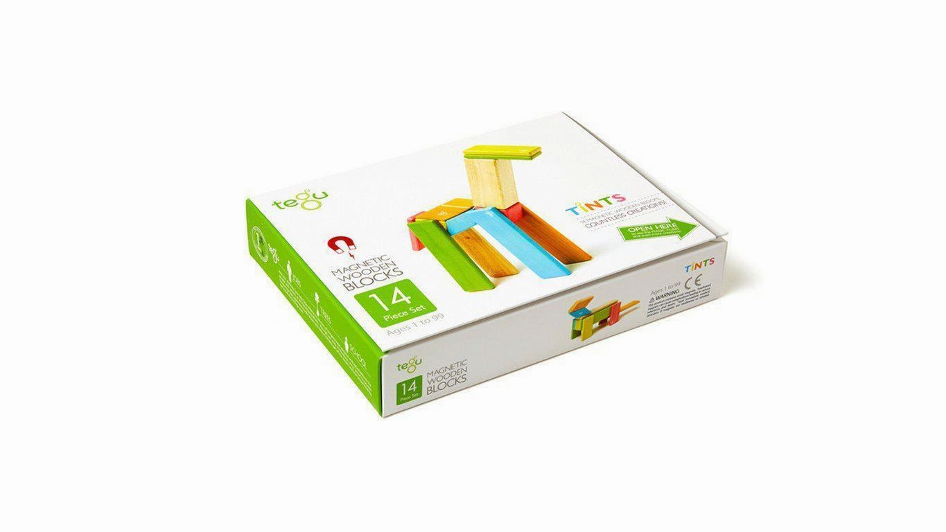 Tegu 14-Piece Magnetic Wooden Block Set
