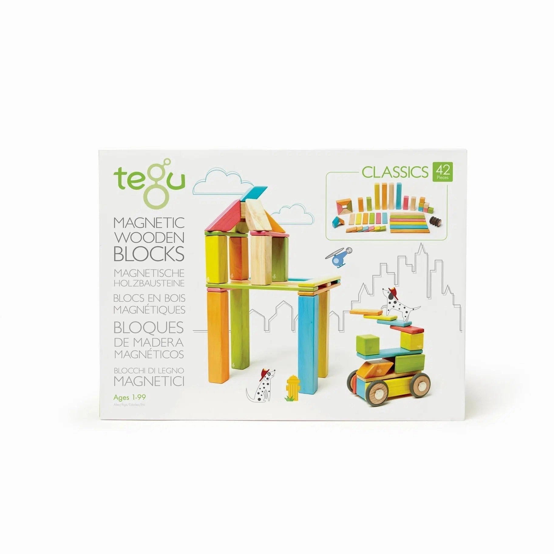 Tegu 42-Piece Magnetic Wooden Block Set