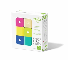 Tegu 6-Piece Baby's First Blocks Magnetic Wooden Block Set